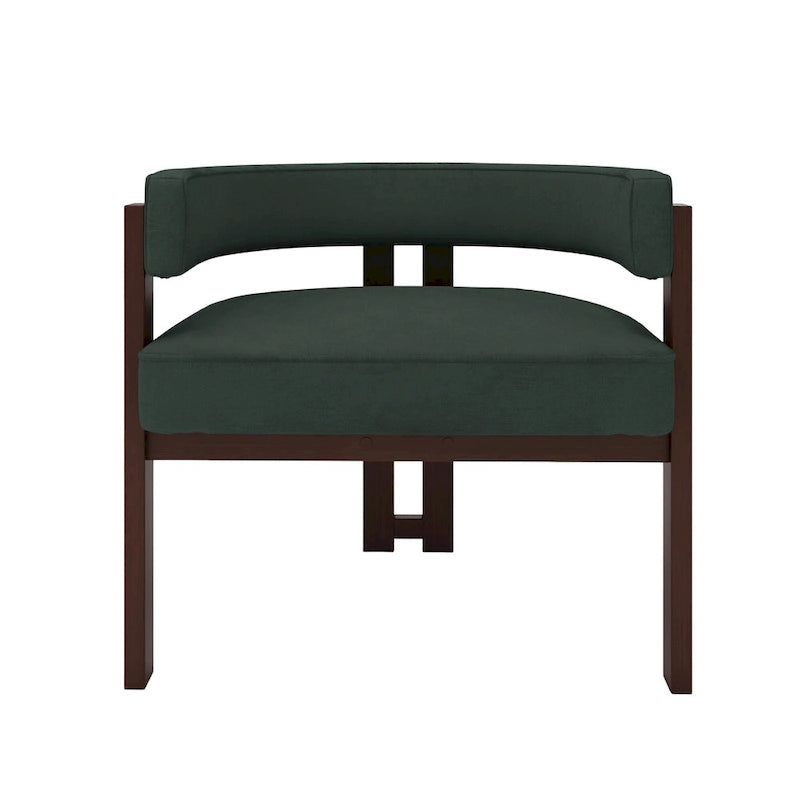 Fauteuil d'appoint moderne rembourré avec dossier ouvert, chaise de salle à manger à 3 pieds style tonneau, chaise d'appoint confortable pour salon, lot de 2