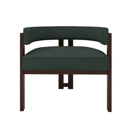 Fauteuil d'appoint moderne rembourré avec dossier ouvert, chaise de salle à manger à 3 pieds style tonneau, chaise d'appoint confortable pour salon, lot de 2