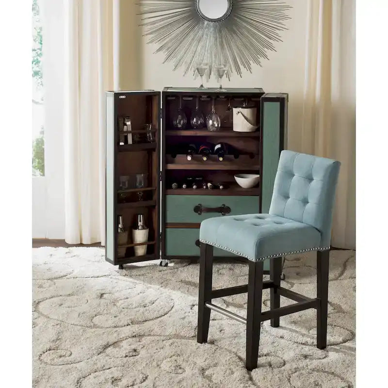 Tabouret de bar SAFAVIEH Lashunda 61 cm (24 po) - 42,4 cm (16,7 po) L x 51 cm (20,1 po) l x 87,4 cm (34,4 po) H