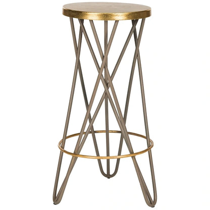 Tabouret de bar SAFAVIEH Elissa 76 cm, finition feuille d'or - 46 x 46 x 76 cm - 46 x 46 x 76 cm (L x P x H)