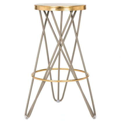 Tabouret de bar SAFAVIEH Elissa 76 cm, finition feuille d'or - 46 x 46 x 76 cm - 46 x 46 x 76 cm (L x P x H)