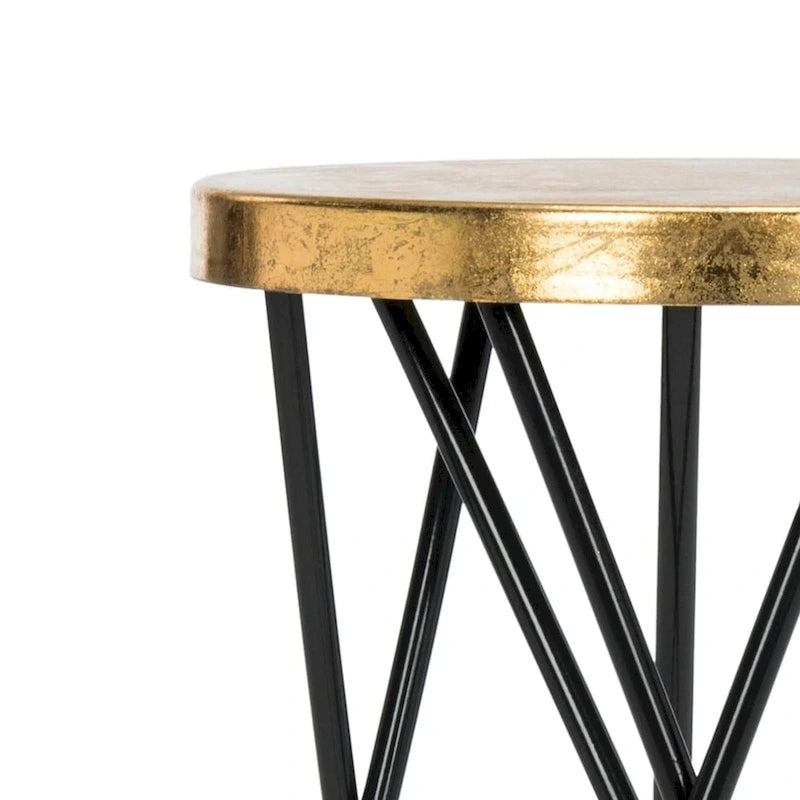 Tabouret de bar SAFAVIEH Elissa 76 cm, finition feuille d'or - 46 x 46 x 76 cm - 46 x 46 x 76 cm (L x P x H)