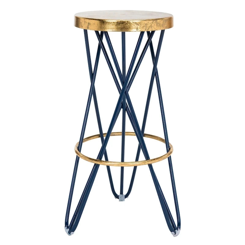Tabouret de bar SAFAVIEH Elissa 76 cm, finition feuille d'or - 46 x 46 x 76 cm - 46 x 46 x 76 cm (L x P x H)