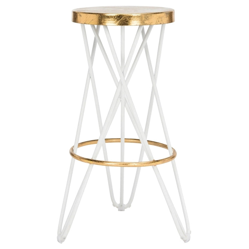 Tabouret de bar SAFAVIEH Elissa 76 cm, finition feuille d'or - 46 x 46 x 76 cm - 46 x 46 x 76 cm (L x P x H)