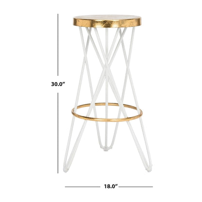 Tabouret de bar SAFAVIEH Elissa 76 cm, finition feuille d'or - 46 x 46 x 76 cm - 46 x 46 x 76 cm (L x P x H)