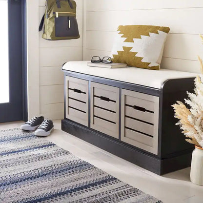 Banc à coussins SAFAVIEH Mozella à 3 tiroirs - 42 po L x 15 po P x 20 po H