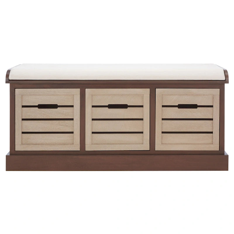 Banc à coussins SAFAVIEH Mozella à 3 tiroirs - 42 po L x 15 po P x 20 po H