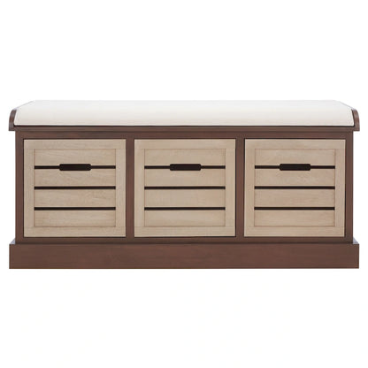 Banc à coussins SAFAVIEH Mozella à 3 tiroirs - 42 po L x 15 po P x 20 po H