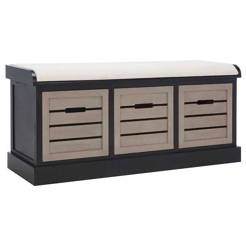 Banc à coussins SAFAVIEH Mozella à 3 tiroirs - 42 po L x 15 po P x 20 po H