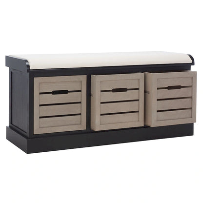 Banc à coussins SAFAVIEH Mozella à 3 tiroirs - 42 po L x 15 po P x 20 po H