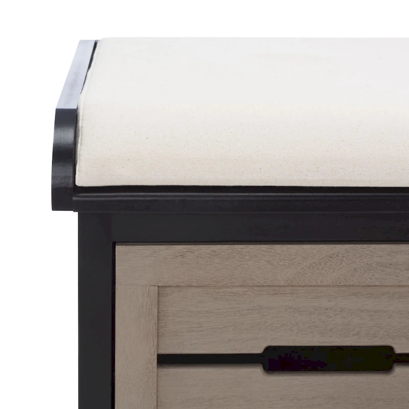 Banc à coussins SAFAVIEH Mozella à 3 tiroirs - 42 po L x 15 po P x 20 po H
