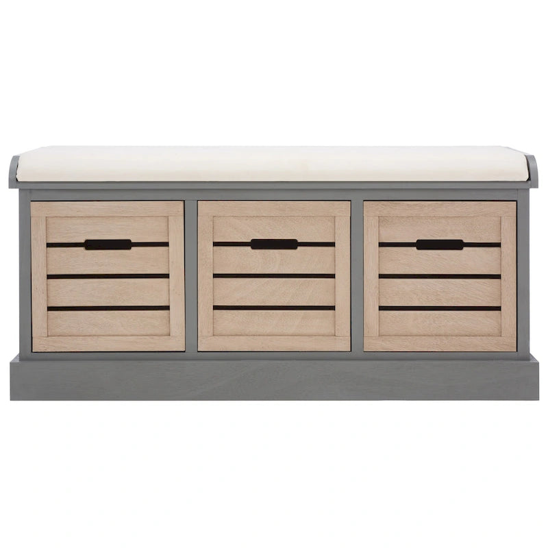 Banc à coussins SAFAVIEH Mozella à 3 tiroirs - 42 po L x 15 po P x 20 po H