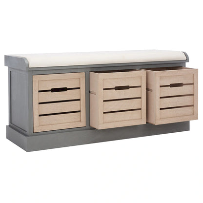 Banc à coussins SAFAVIEH Mozella à 3 tiroirs - 42 po L x 15 po P x 20 po H