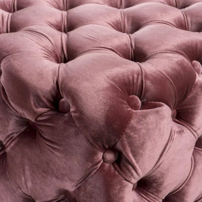 Pouf en velours capitonné Jaymee Modern Glam de Christopher Knight Home