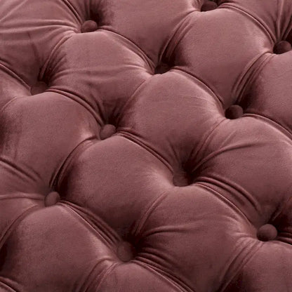 Pouf en velours capitonné Jaymee Modern Glam de Christopher Knight Home