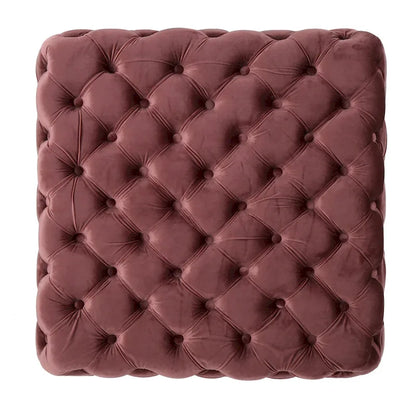 Pouf en velours capitonné Jaymee Modern Glam de Christopher Knight Home