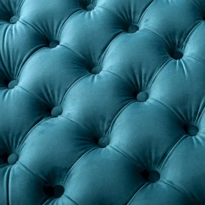 Pouf en velours capitonné Jaymee Modern Glam de Christopher Knight Home