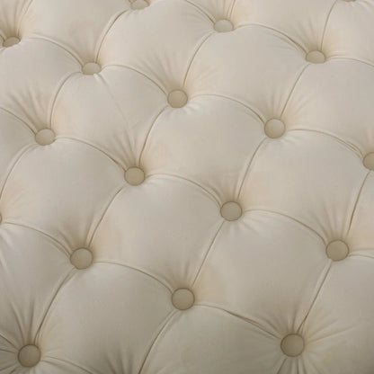 Pouf en velours capitonné Jaymee Modern Glam de Christopher Knight Home