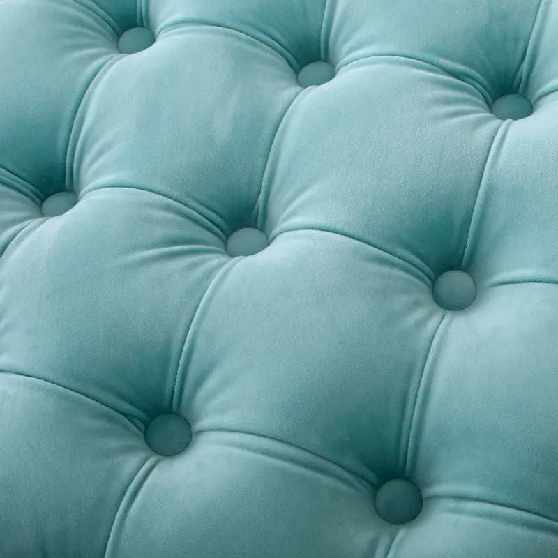 Pouf en velours capitonné Jaymee Modern Glam de Christopher Knight Home