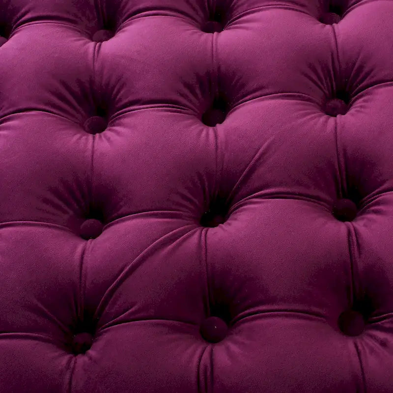 Pouf en velours capitonné Jaymee Modern Glam de Christopher Knight Home