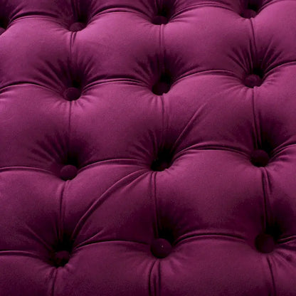 Pouf en velours capitonné Jaymee Modern Glam de Christopher Knight Home