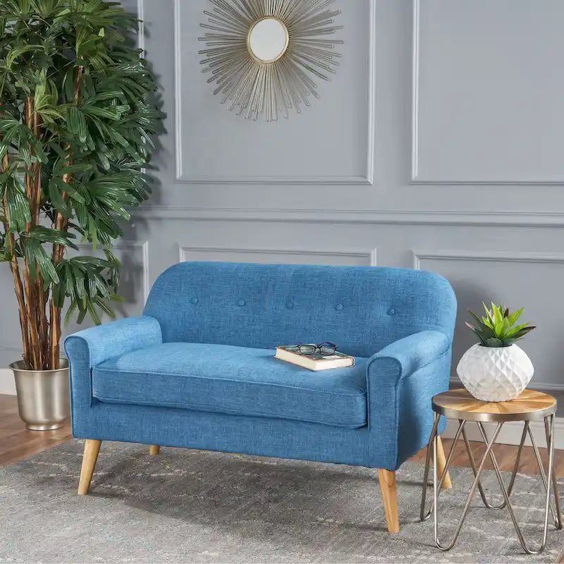 Canapé deux places en tissu Mariah style Mid-Century par Christopher Knight Home