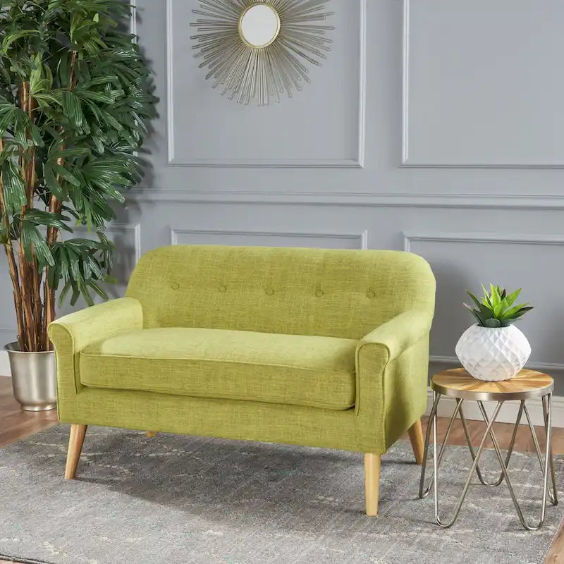 Canapé deux places en tissu Mariah style Mid-Century par Christopher Knight Home