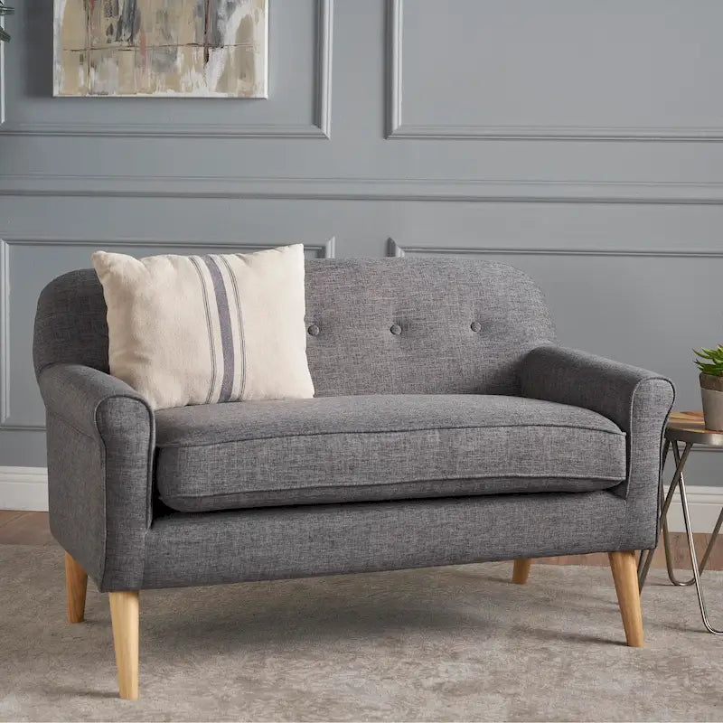 Canapé deux places en tissu Mariah style Mid-Century par Christopher Knight Home