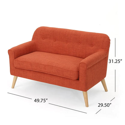 Canapé deux places en tissu Mariah style Mid-Century par Christopher Knight Home