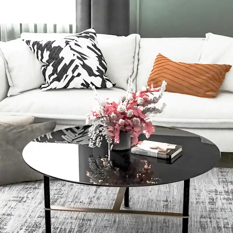 Plateau de table rond en verre trempé de 76 cm (30 pouces) - Plateau uniquement - 76,2 x 76,2 x 0,6 cm (30 x 30 x 0,24 pouces)