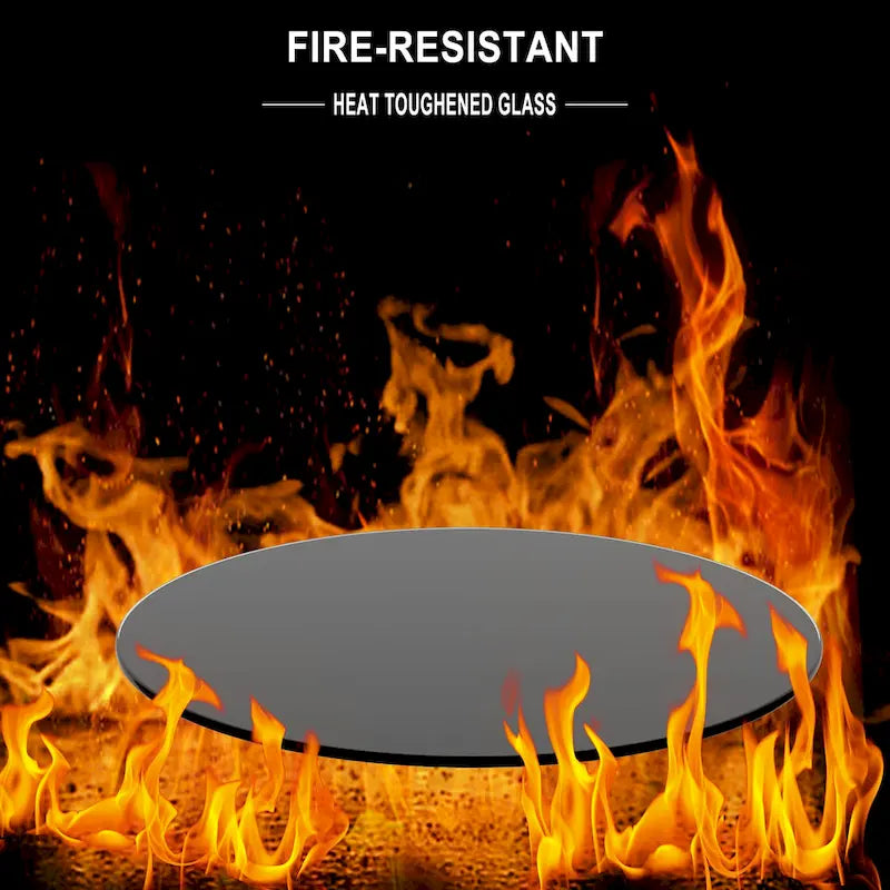 Plateau de table rond en verre trempé de 76 cm (30 pouces) - Plateau uniquement - 76,2 x 76,2 x 0,6 cm (30 x 30 x 0,24 pouces)