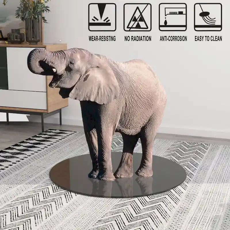 Plateau de table rond en verre trempé de 76 cm (30 pouces) - Plateau uniquement - 76,2 x 76,2 x 0,6 cm (30 x 30 x 0,24 pouces)