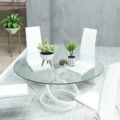 Plateau de table rond en verre trempé de 76 cm (30 pouces) - Plateau uniquement - 76,2 x 76,2 x 0,6 cm (30 x 30 x 0,24 pouces)