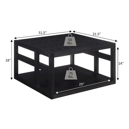 Table basse carrée Monterey de Convenience Concepts avec étagère