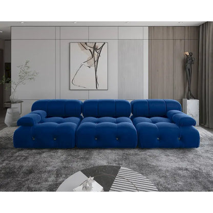 Canapé d'angle modulable convertible 104, canapés minimalistes en velours style milieu du siècle