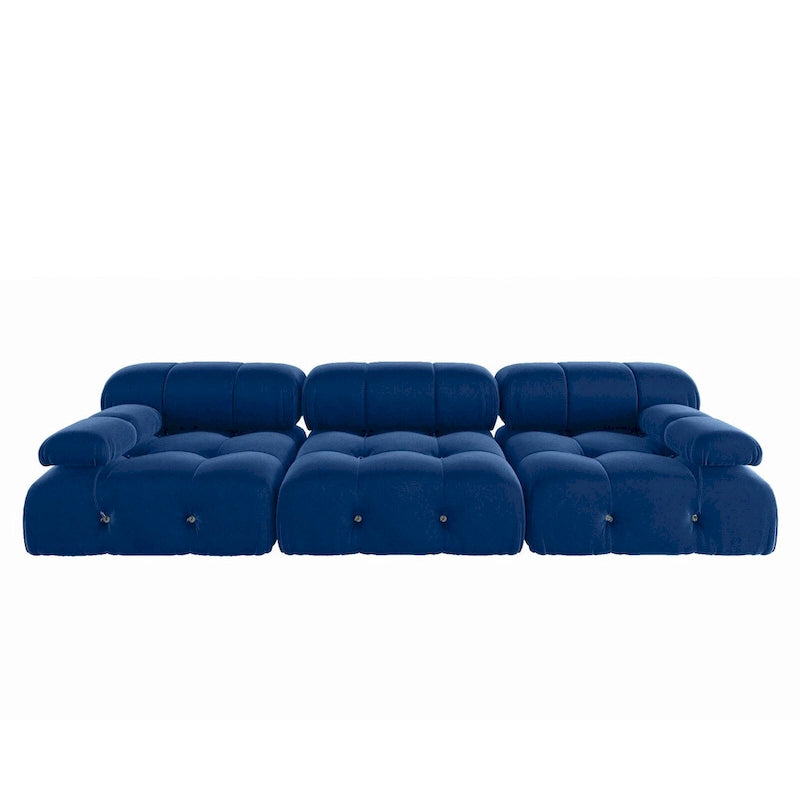 Canapé d'angle modulable convertible 104, canapés minimalistes en velours style milieu du siècle