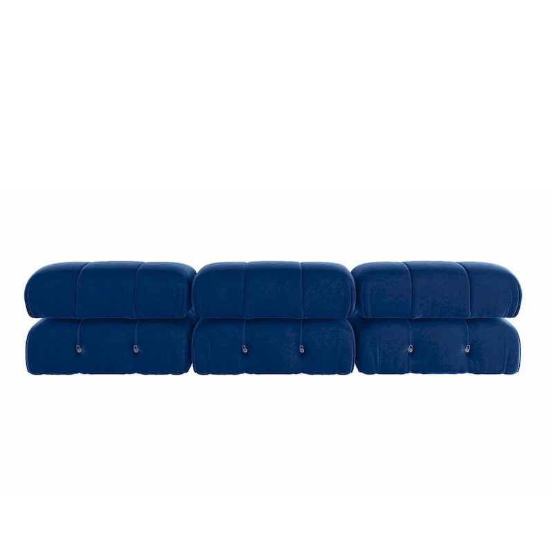 Canapé d'angle modulable convertible 104, canapés minimalistes en velours style milieu du siècle
