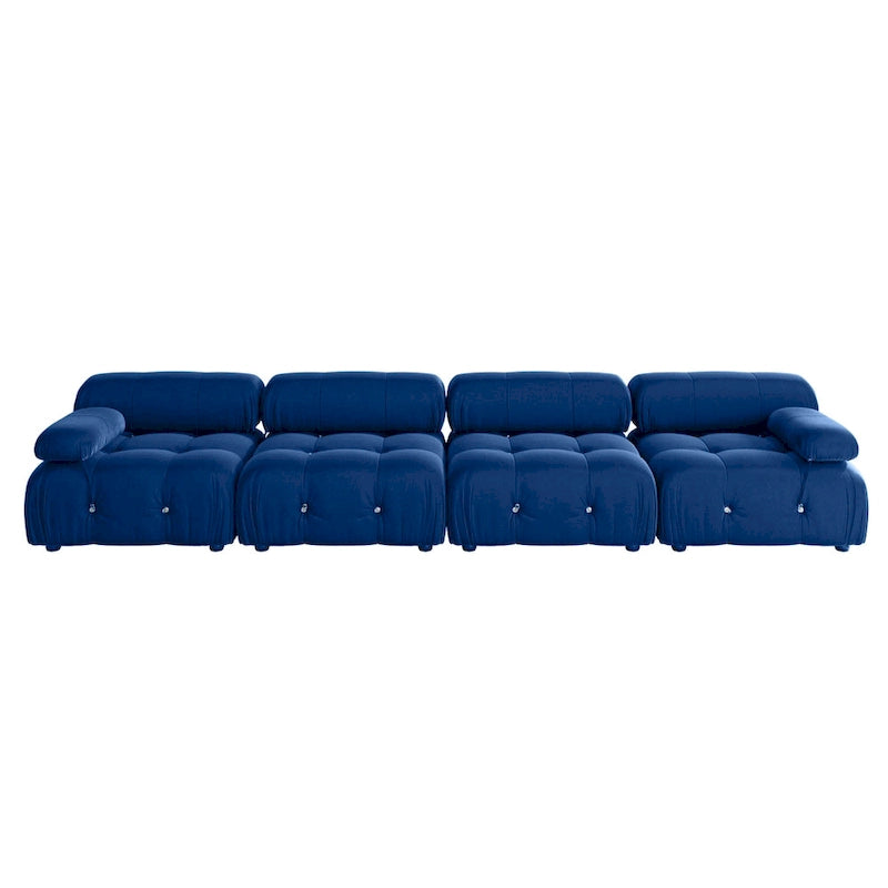 Canapé d'angle modulable convertible 104, canapés minimalistes en velours style milieu du siècle