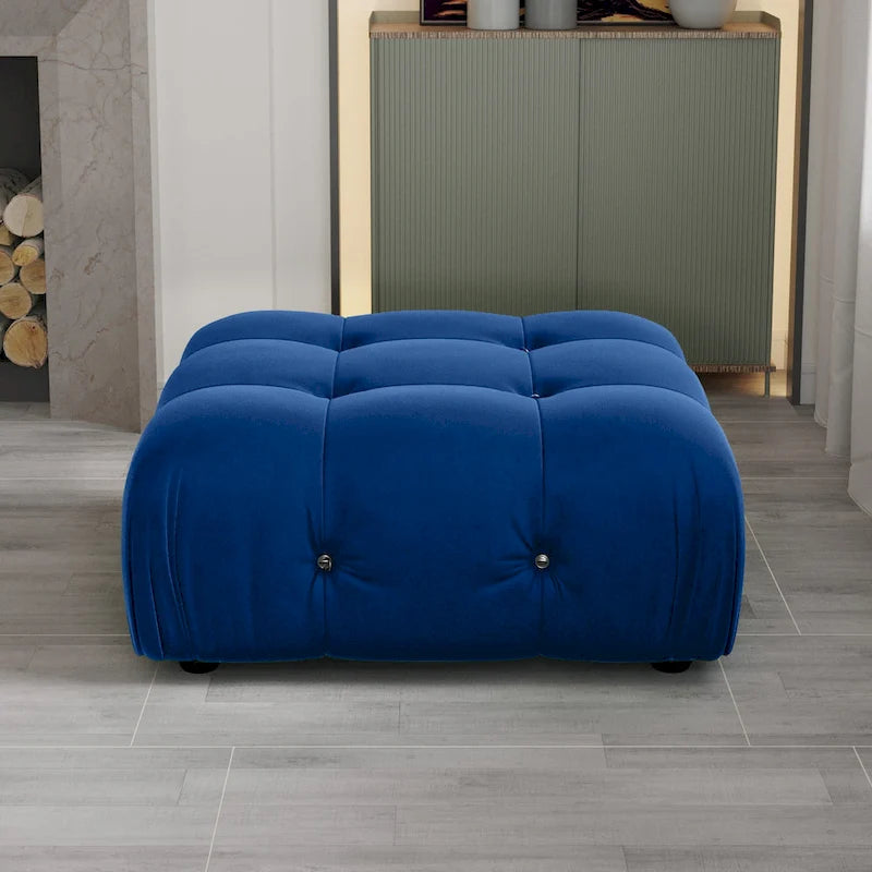Canapé d'angle modulable convertible 104, canapés minimalistes en velours style milieu du siècle