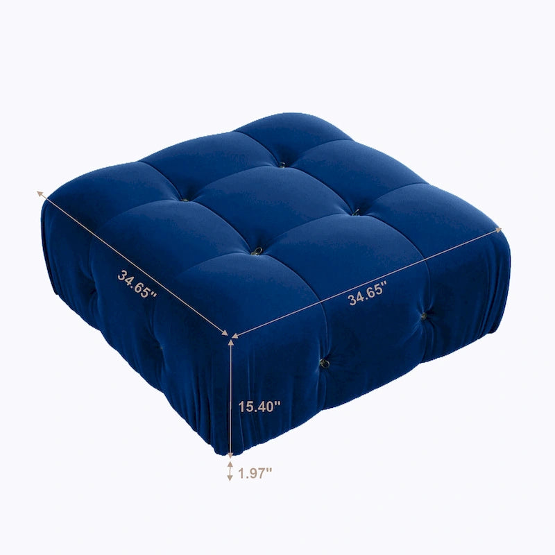 Canapé d'angle modulable convertible 104, canapés minimalistes en velours style milieu du siècle