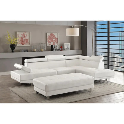 Canapé d'angle en L Riveredge 2 pièces en similicuir, 277 cm de largeur - 193 cm L x 277 cm l x 71 cm H