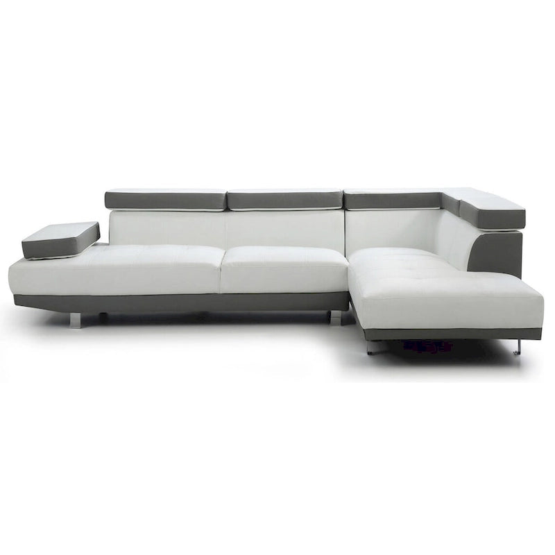Canapé d'angle en L Riveredge 2 pièces en similicuir, 277 cm de largeur - 193 cm L x 277 cm l x 71 cm H