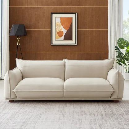Canapé Manar de luxe moderne du milieu du siècle en cuir véritable
