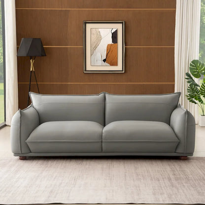 Canapé Manar de luxe moderne du milieu du siècle en cuir véritable