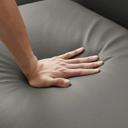 Canapé Manar de luxe moderne du milieu du siècle en cuir véritable