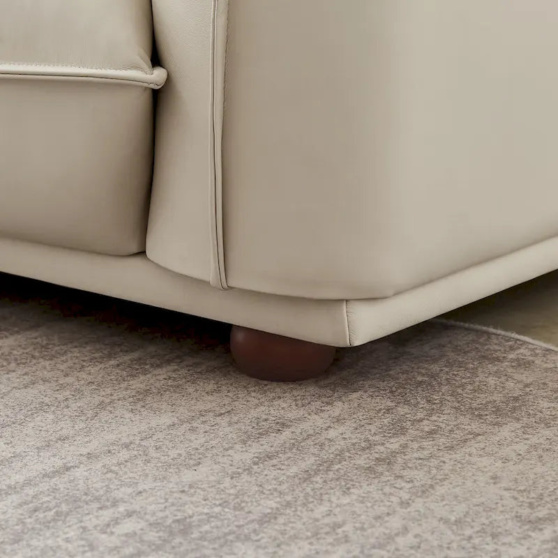 Canapé Manar de luxe moderne du milieu du siècle en cuir véritable