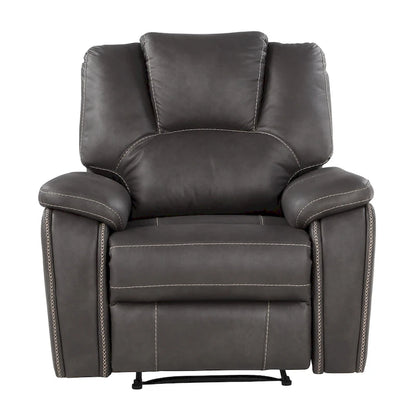 Fauteuil inclinable manuel Steve Silver Kameryn en similicuir