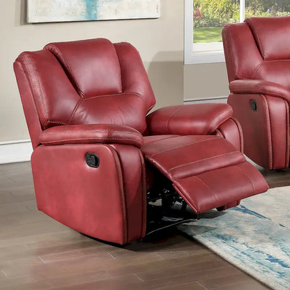Fauteuil inclinable manuel Steve Silver Kameryn en similicuir