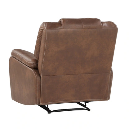 Fauteuil inclinable manuel Steve Silver Kameryn en similicuir