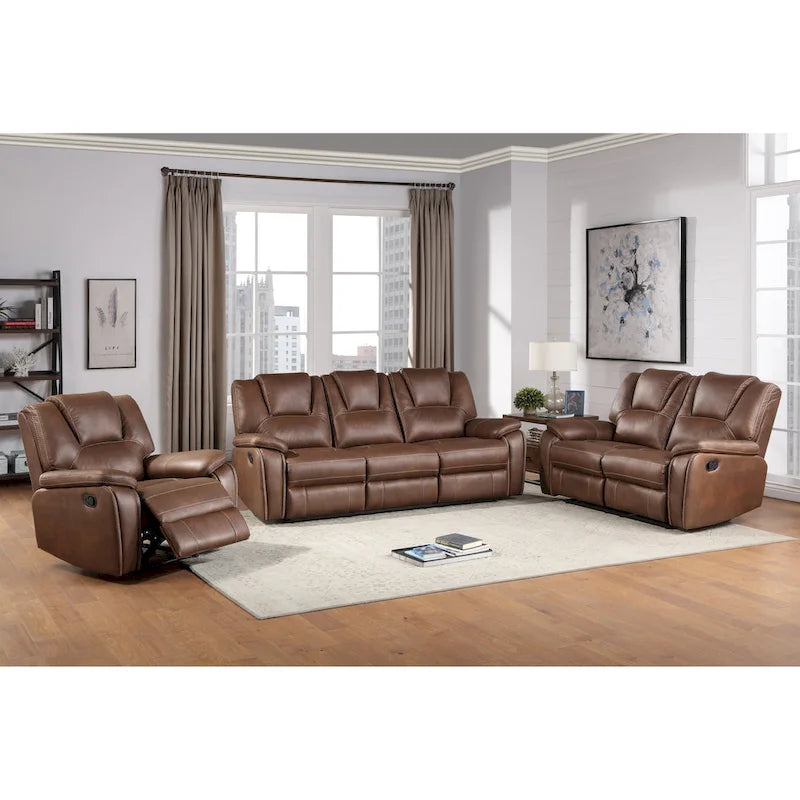 Fauteuil inclinable manuel Steve Silver Kameryn en similicuir